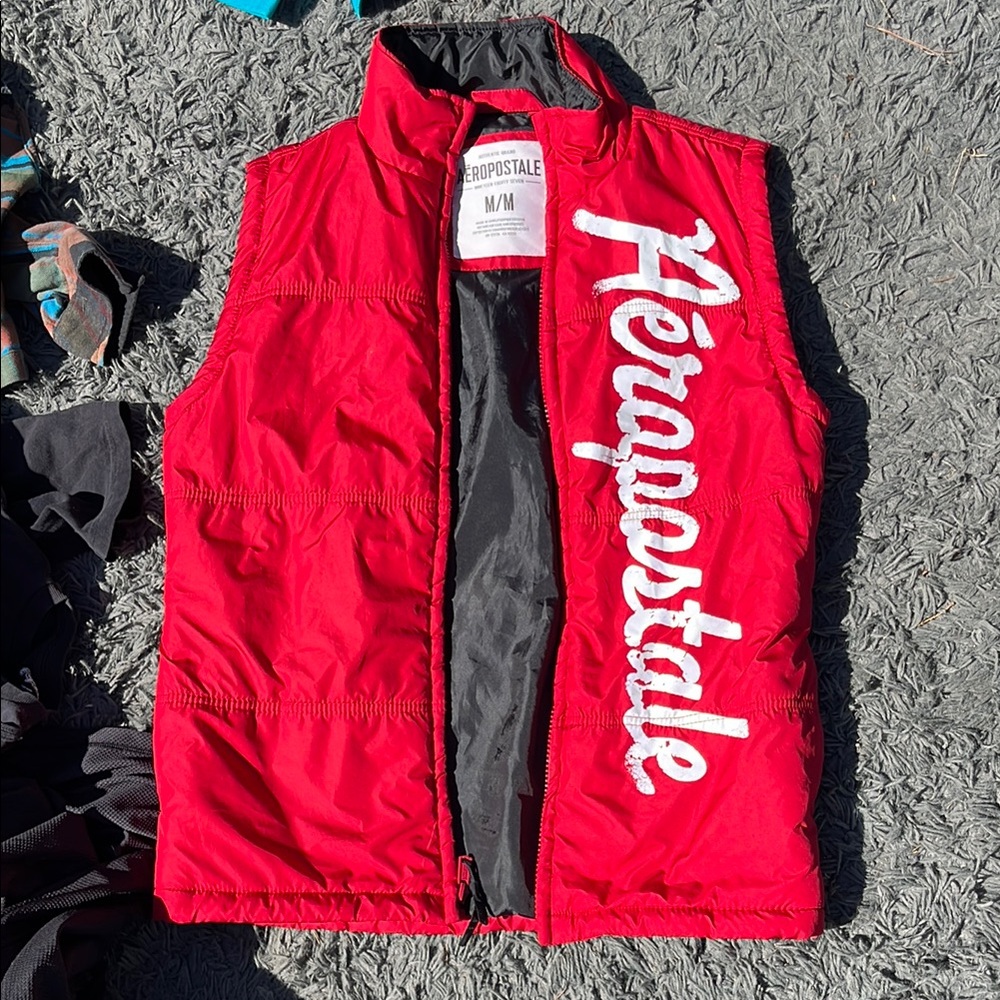 Aeropostale Red Puffer Vest